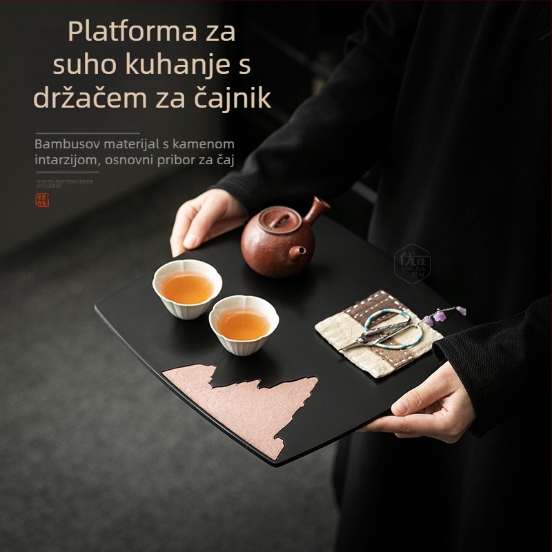 Podmetač za čaj od Nan Yuanshan bambusa – jednostavan kućni podmetač za dnevni boravak, kineski retro stil za suho kuhanje čaja