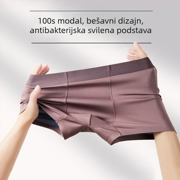 100-komadni set muških gaćica od modala u poklon kutiji, bezšivne boxerice srednjeg pojasa