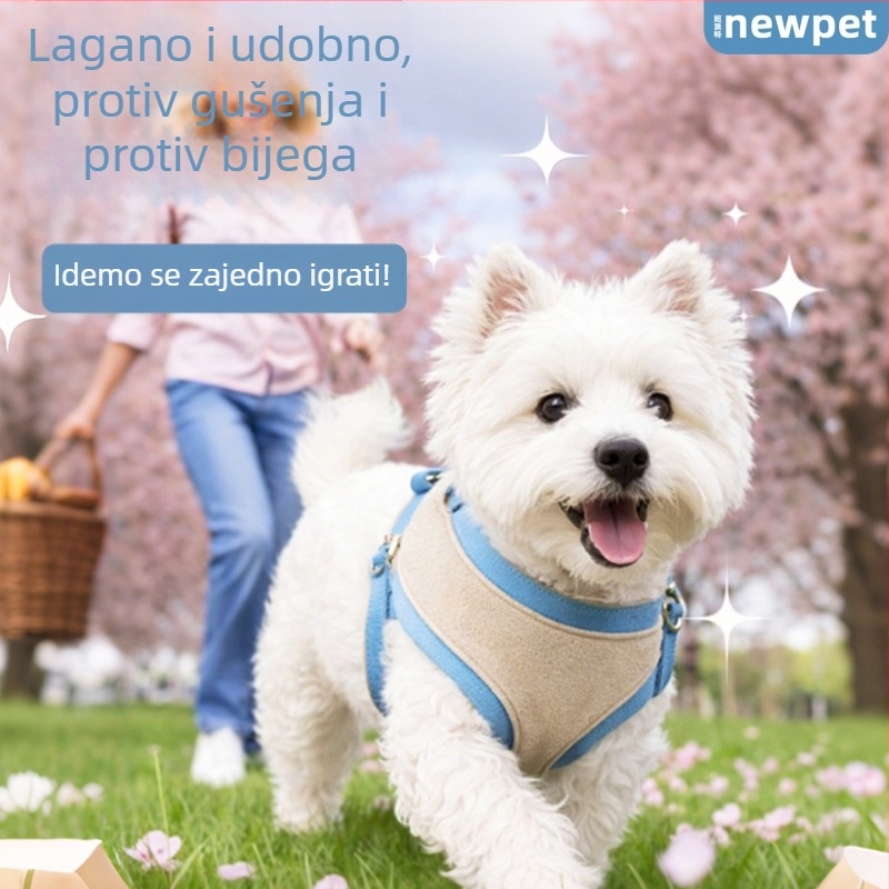 Dopaminova ogrlica za pse, postroj u korejskom stilu za štence i povodac, otporan na kidanje