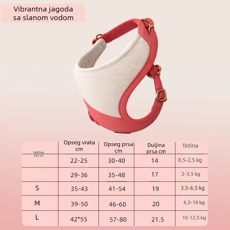 Dopaminova ogrlica za pse, postroj u korejskom stilu za štence i povodac, otporan na kidanje