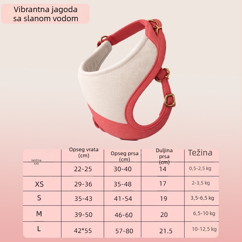 Dopaminova ogrlica za pse, postroj u korejskom stilu za štence i povodac, otporan na kidanje