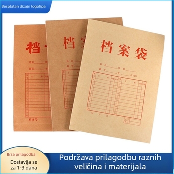 Torba za dokumente od kraft papira, ojačana klinovima, velikog kapaciteta