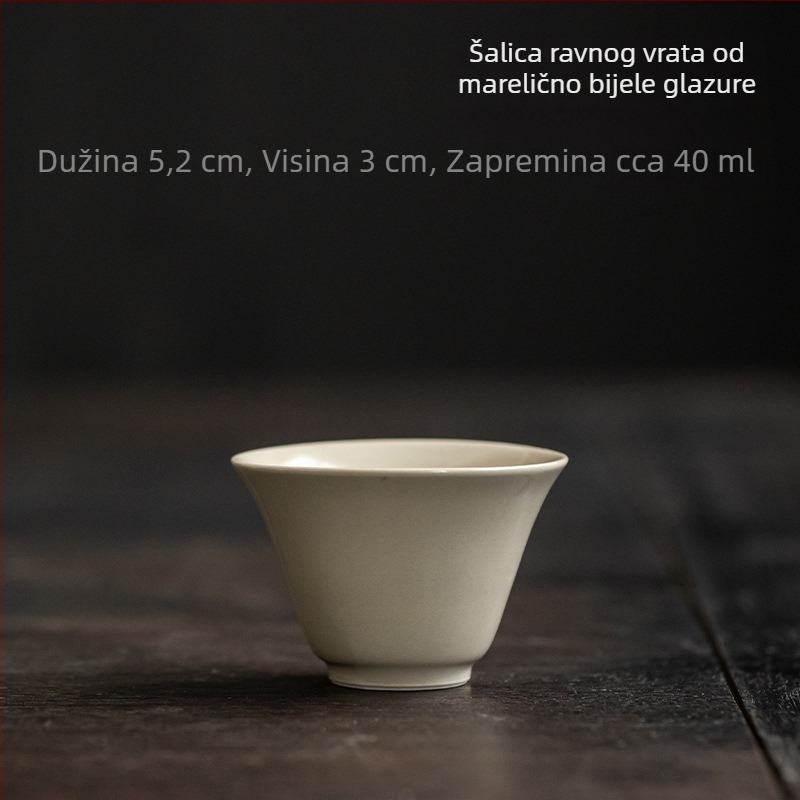 Ručni porcelanski čajni šalice s glazurom od biljne pepela, aromatična šalica, mala antikna čajna šalica za degustaciju čaja za doma i goste