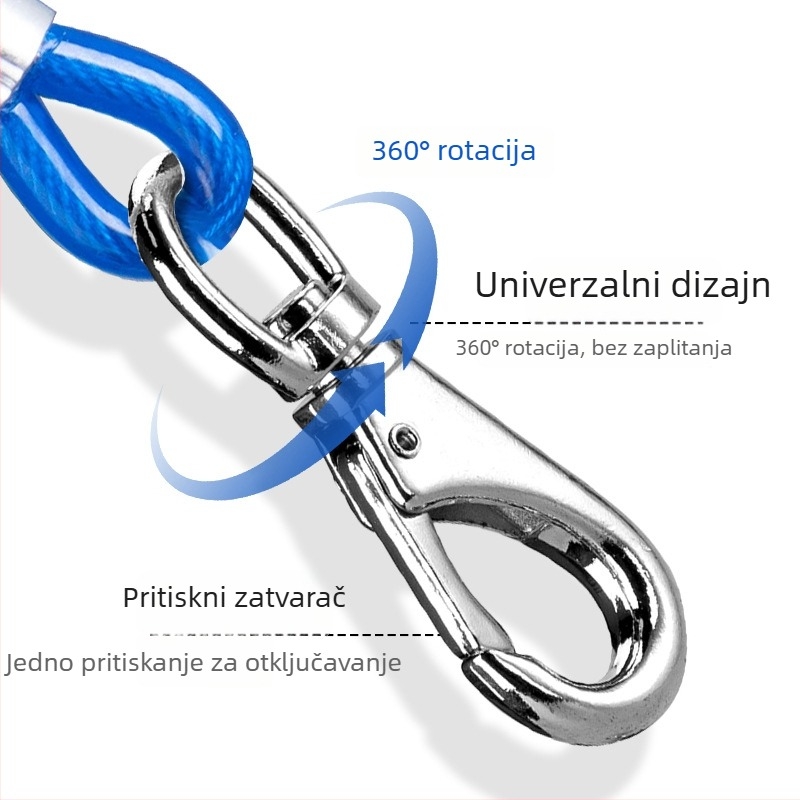 Remen za pse protiv zaplitanja za srednje i velike pse, vanjske šetnje