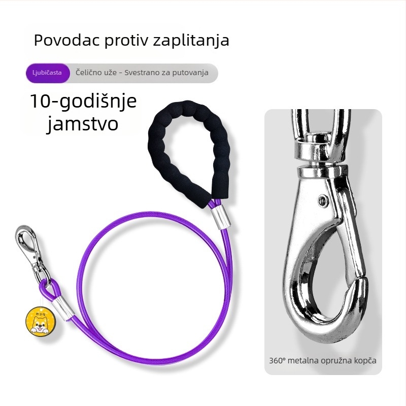 Remen za pse protiv zaplitanja za srednje i velike pse, vanjske šetnje