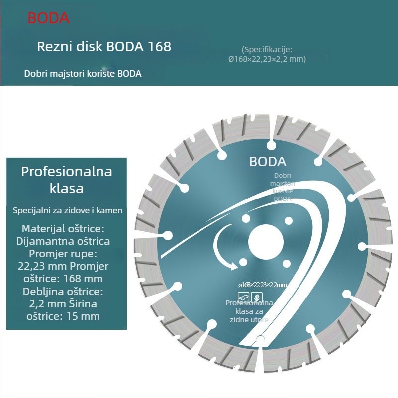 Diamantni disk za rezanje kamena, betona i mermera – suho rezanje i kanalenje