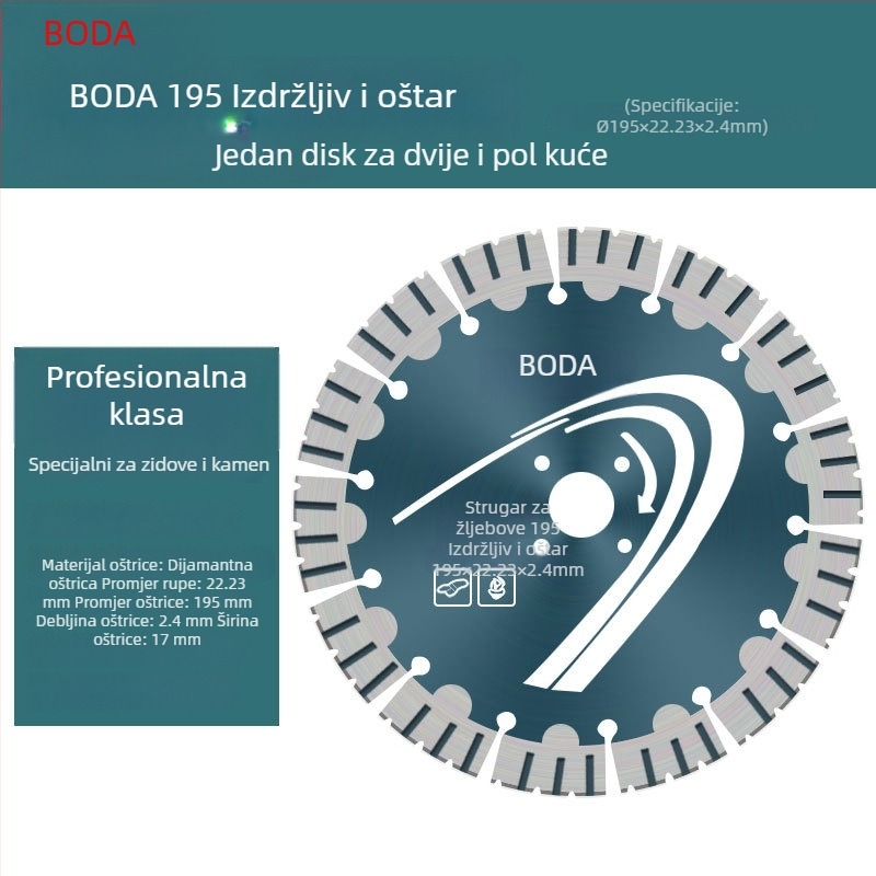 Diamantni disk za rezanje kamena, betona i mermera – suho rezanje i kanalenje