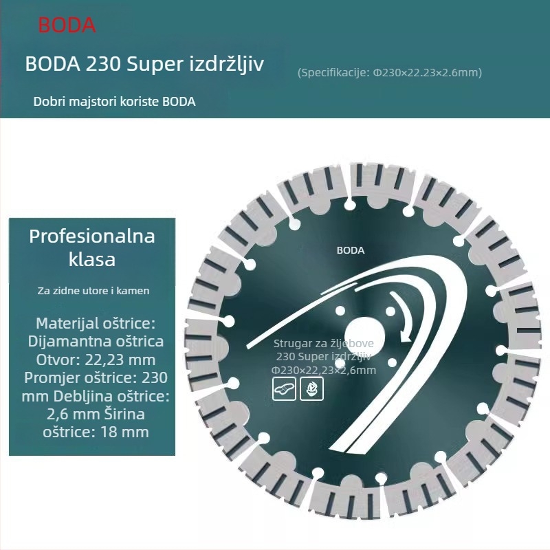 Diamantni disk za rezanje kamena, betona i mermera – suho rezanje i kanalenje
