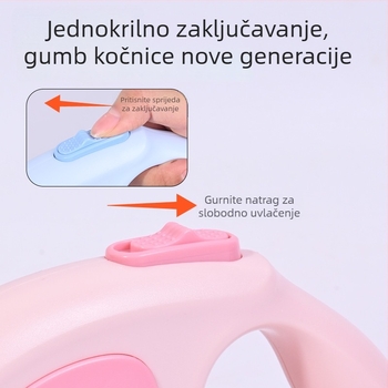 Automatski povodac za pse, za manje i srednje pse, sigurnosni dizajn