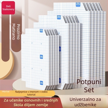 Deli 70567 Prozirno-mat samoljepljivi zaštitnik za knjigu, A4, PVC, vodootporan