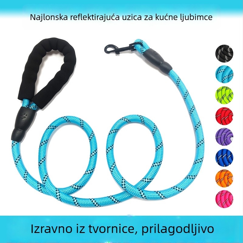Najlon vodilica za psa, otporna na habanje, reflektirajuća za noćne šetnje na otvorenom