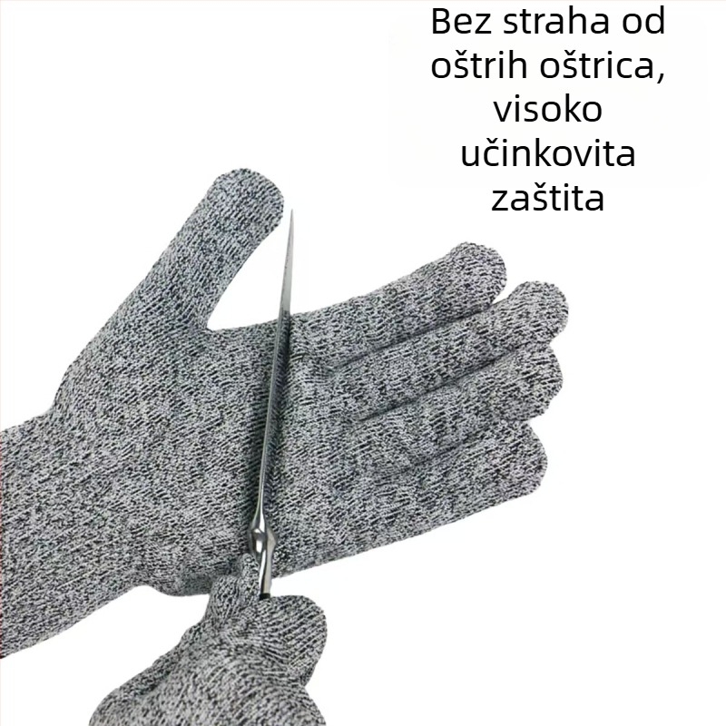 HPPE rukavice razine 5 otpornosti na rez, protuklizne, otporne na habanje i kidanje, za klanje, rukovanje ribama, vrtlarenje i zaštitu na gradilištu