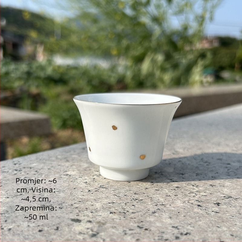 Celadon keramični čajnik s dvije šalice, Gongfu čajni set, suvremen minimalistički stil
