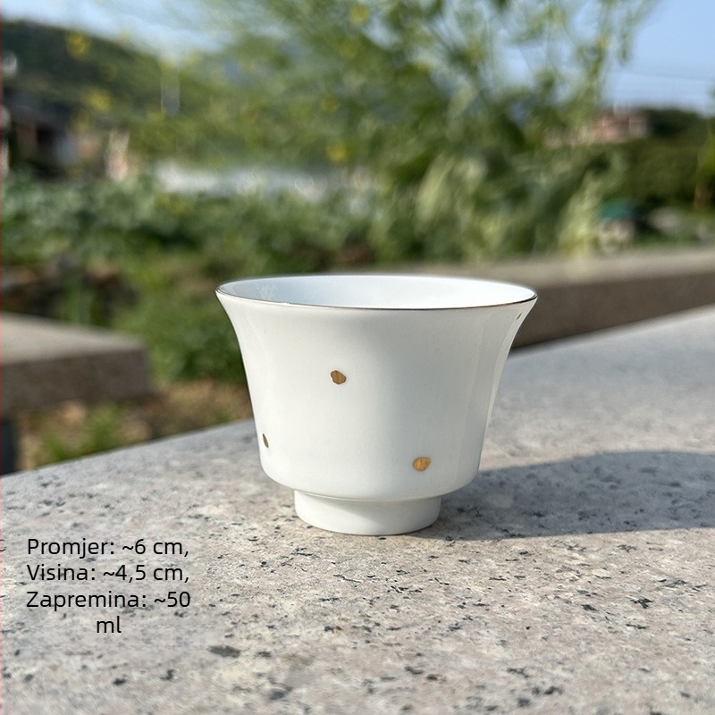 Celadon keramični čajnik s dvije šalice, Gongfu čajni set, suvremen minimalistički stil