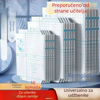 10 samoljepljivih zaštitnih omota za knjige, debljih, vodootpornih, ekoloških, bez rezanja, za učenike osnovne i srednje škole