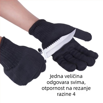 Rukavice otporne na rezanje, razina 5, s višestrukim čeličnim vlaknima, radne rukavice, protuklizne, otporne na habanje