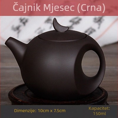 Mini Yixing čajnik od ljubičaste gline, oblik mjeseca, keramički čajnik za pripremu čaja