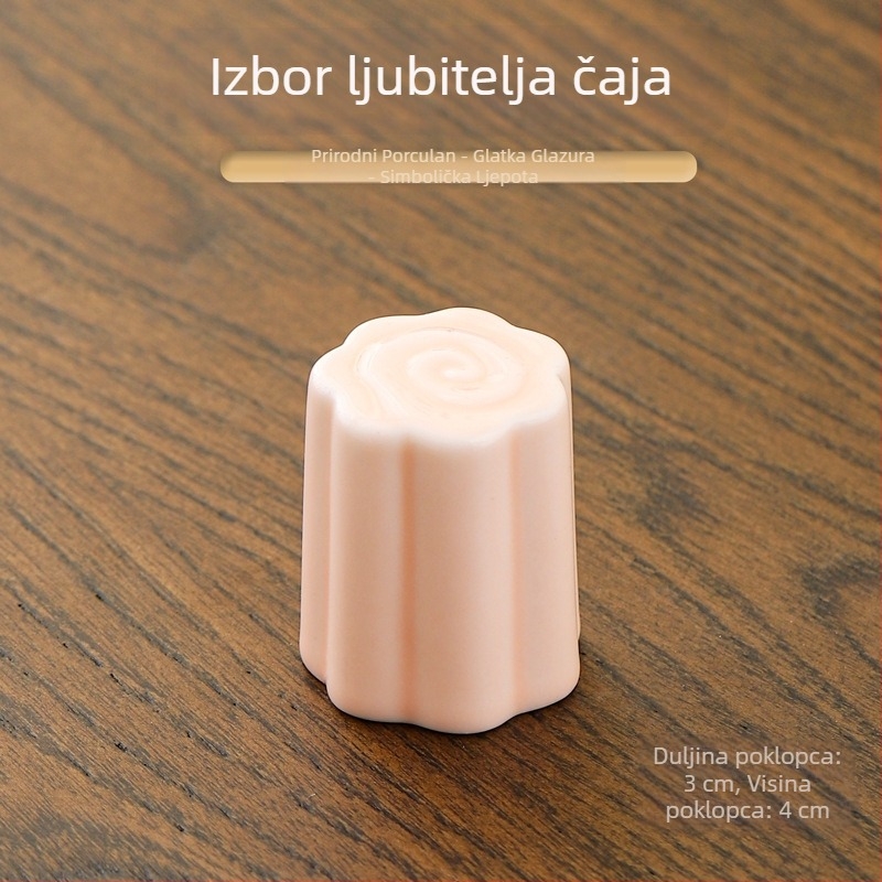 Keramički držač poklopca čajnika s motivom sretnih oblaka, dodatna oprema za čaj, mali stalak s logotipom