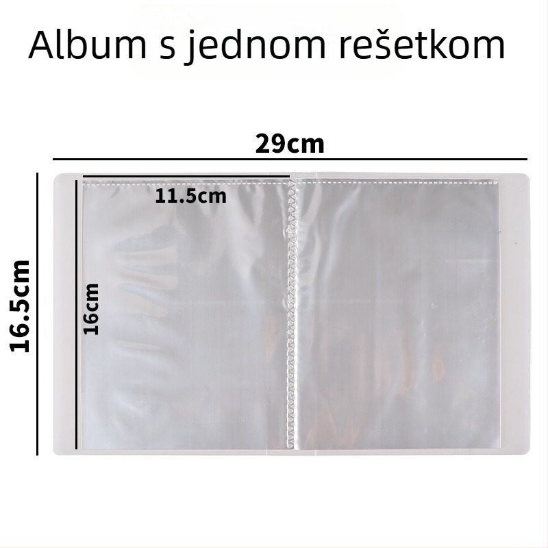 Prozirni album za kartice za nakit s 3×4 pretincima, za kartice veličine 3 inča, kompaktni Polaroid fotoalbum
