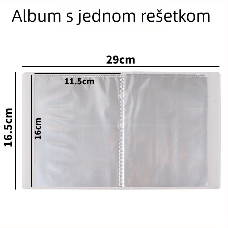 Prozirni album za kartice za nakit s 3×4 pretincima, za kartice veličine 3 inča, kompaktni Polaroid fotoalbum