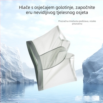 Lagane muške bokserice od ice-silk s prozračnom mrežom, antibakterijske, 7A, ljeto ultra-tanko brzo-sušeće bokserice
