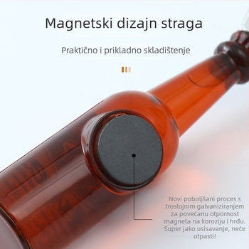 Magnetski otvarač za boce s magnetskim držačem za hladnjak – kreativan, personaliziran otvarač za napitke i kampiranje