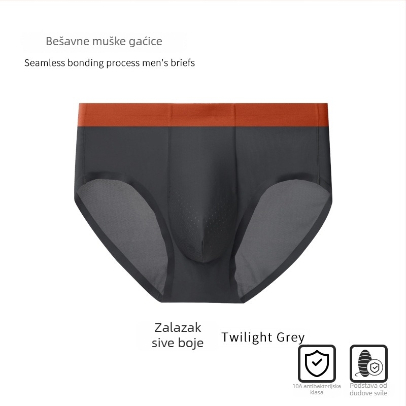Muške gaćice od ledenog svile, mrežasti materijal, antibakterijske, prozračne, podstava od mulberry svile