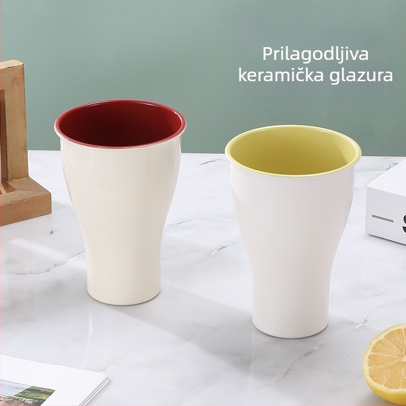 304 nehrđajući čelik, korejskog stila čaša za pivo s velikim trbušnim oblikom, jednodjelna čaša za sok ili kavu, otporna na padove na otvorenom, boja po želji