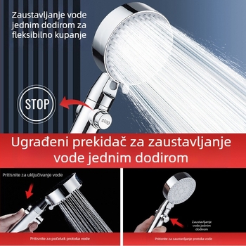 Set tuša s filtrima, slavinom za kupaonu, grijačem za kupaonu, tuš cijev i zidni držač za kućnu upotrebu