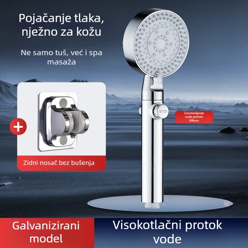 Set tuša s filtrima, slavinom za kupaonu, grijačem za kupaonu, tuš cijev i zidni držač za kućnu upotrebu