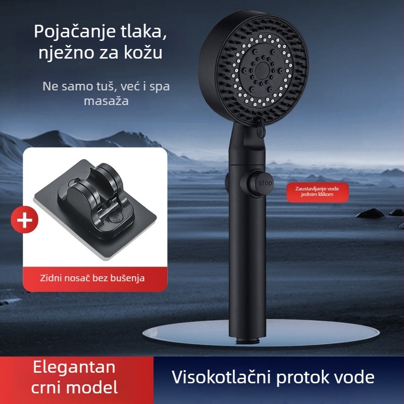 Set tuša s filtrima, slavinom za kupaonu, grijačem za kupaonu, tuš cijev i zidni držač za kućnu upotrebu
