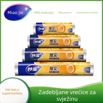 Miaojie perforirane vrećice za čuvanje svježih namirnica, debele, otporne na curenje, velike/srednje/male veličine, jednokratne vrećice za pohranu hrane