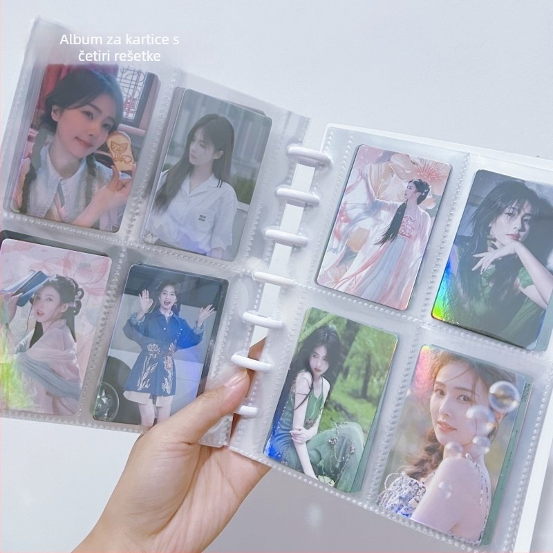 Fotoalbum s četiri ćelije, rastavljene stranice, za 3-inčne Polaroid fotografije, spremište kartica
