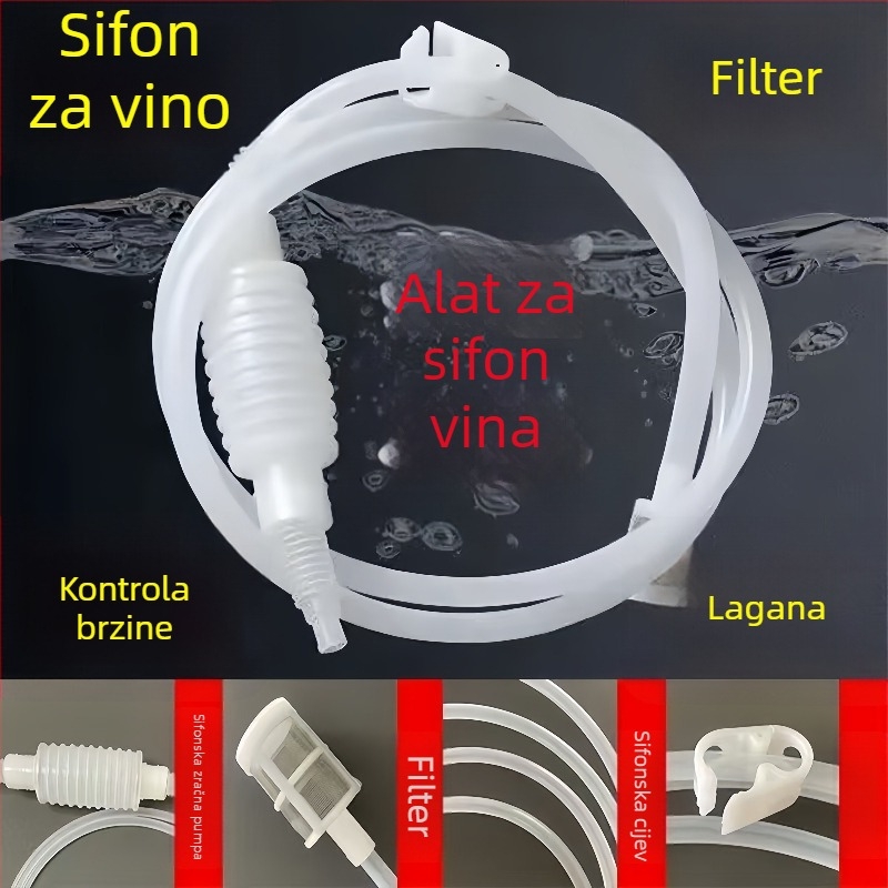 Automatski sifon za vino i žestoko, filtr od silikona za hranu, za kućnu upotrebu