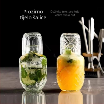 Kreativni set za koktele: staklena kanta s poklopcem i čašom, boca za cold brew i karafa za sok