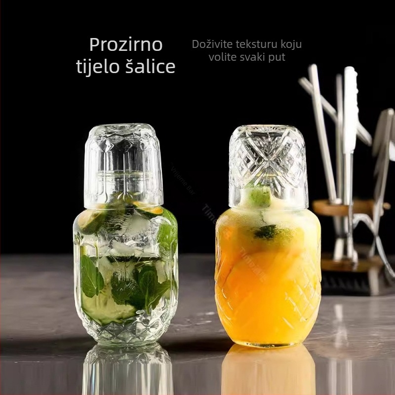 Kreativni set za koktele: staklena kanta s poklopcem i čašom, boca za cold brew i karafa za sok