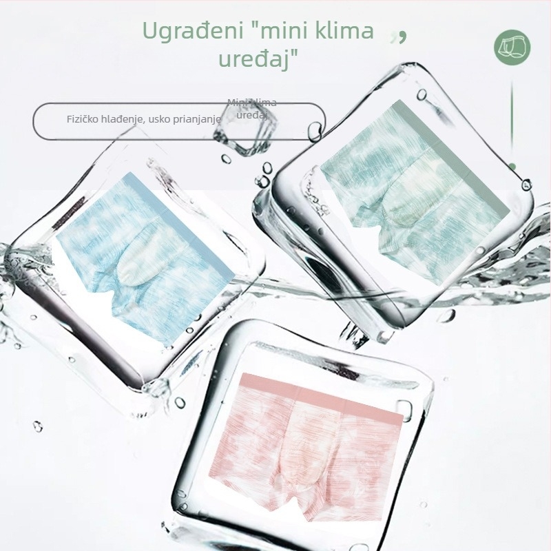 Muške mrežaste bokserice Ice Silk – brzo sušenje, prozračne, bez šavova, srednji pojas