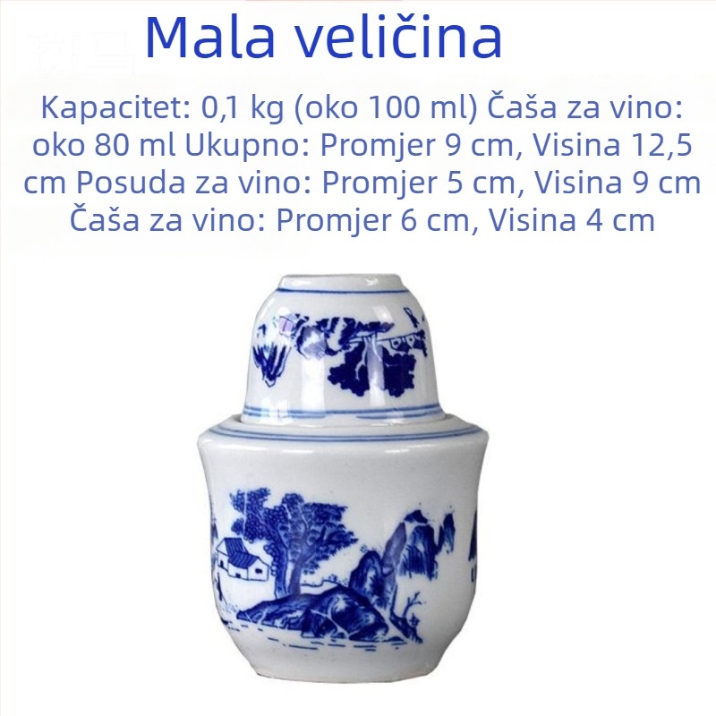 Porcelanski set za grijanje pića uz čaše