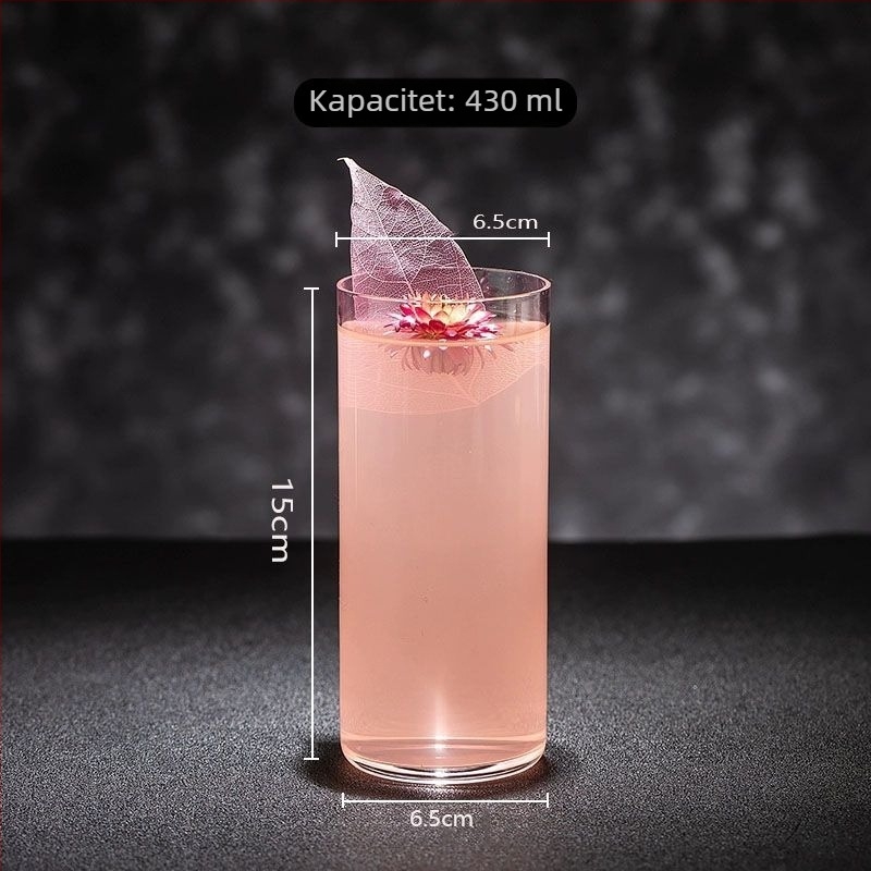 Čaša Collins za koktele — ravna staklena čaša za Long Island Ice Tea, gin i tonik, mojito, klasični koktel