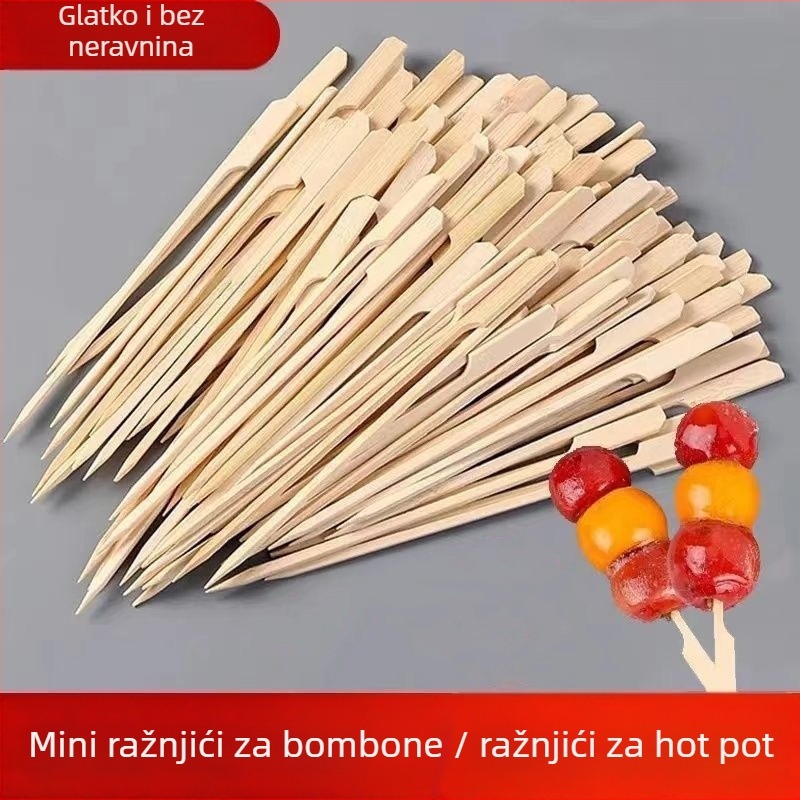 Štapići za odén na bambusovim štapićima, karamelizirano voće na štapićima, štapići za roštilj, voćni štapići, jednokratni štapići, slatki mali štapići