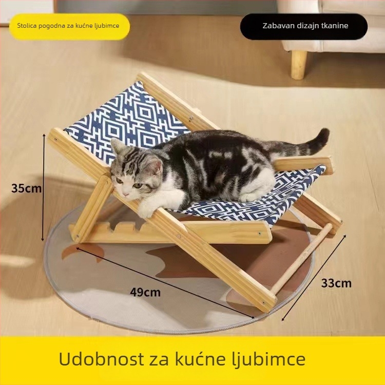 Mačja ležaljka s ploščom za grebanje iz sisala, otporna na grebanje, mačje gnijezdo za sve sezone, sklopiva ležaljka i mačja igračka