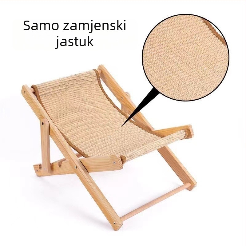 Mačja ležaljka s ploščom za grebanje iz sisala, otporna na grebanje, mačje gnijezdo za sve sezone, sklopiva ležaljka i mačja igračka