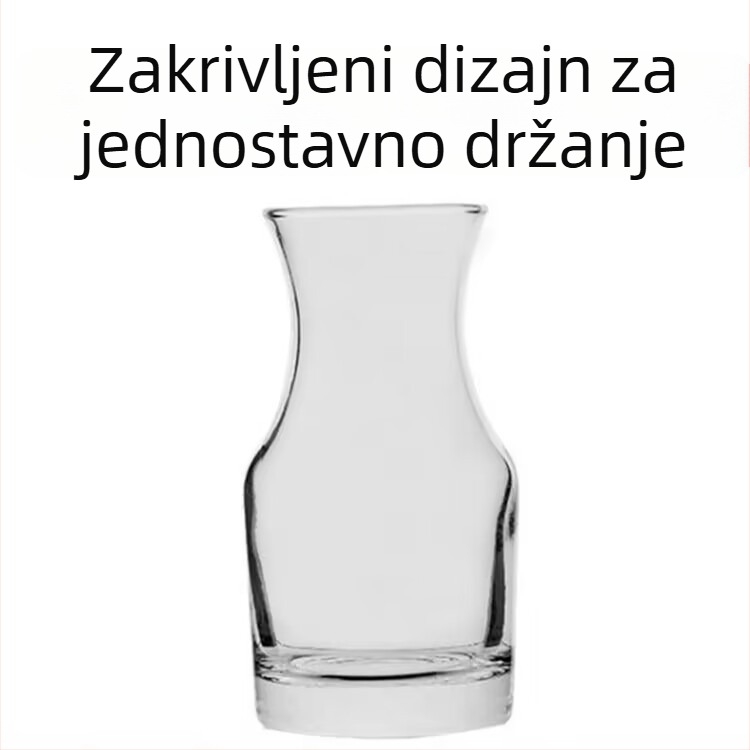 Minimalistički set bijelih čaša za vino s izljevom, debelo staklo, za kućnu uporabu