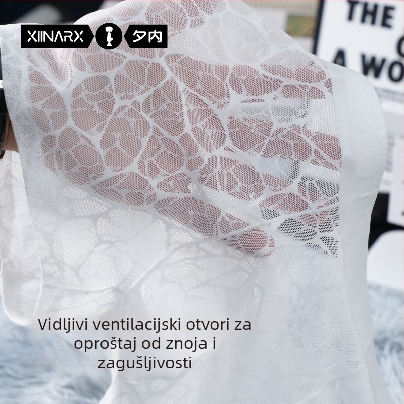 Muške bokserice od ledenog svile mreže s čipkastim žakardom leopard uzorak i mirisom kamelije, hidratantne