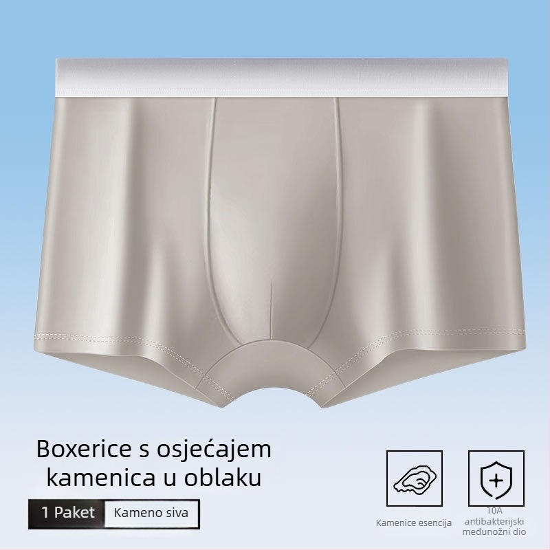 Muške pamučne bokserice s antibakterijskim svojstvima, prozračne, s gradijentnim uzorkom, srednjeg pojasa, udobne