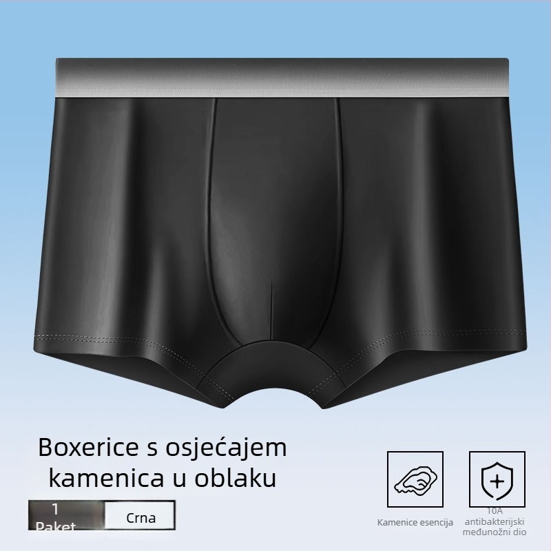 Muške pamučne bokserice s antibakterijskim svojstvima, prozračne, s gradijentnim uzorkom, srednjeg pojasa, udobne