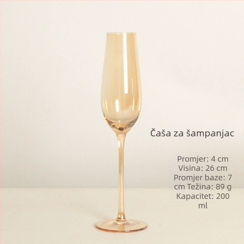 Europskog stila zlatno-kristalna čaša za vino s dekanterom