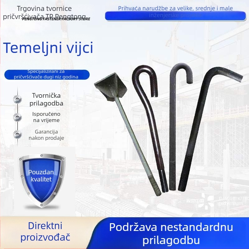 Sidra za ugrađene građevinske elemente s L‑oblikom zavarenih ploča vijaka