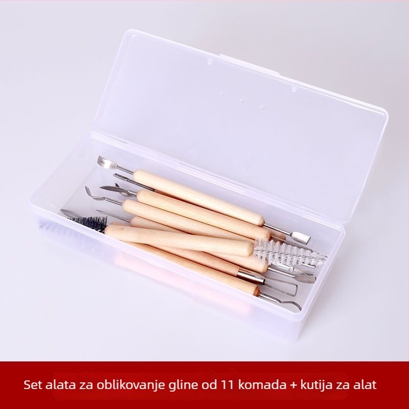 Set alata za modeliranje gline s rezacima i mekom polimernom glinom