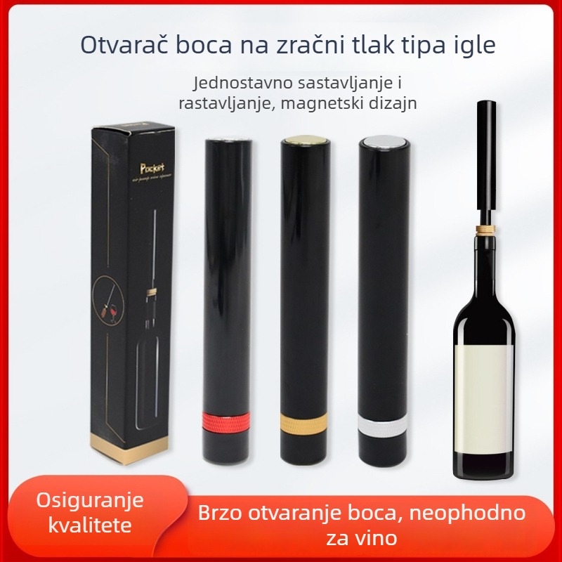 Igličasti pneumatski otvarač boca, kreativan i stiliziran otvarač za vino, brzo otvaranje, prenosni kućni otvarač